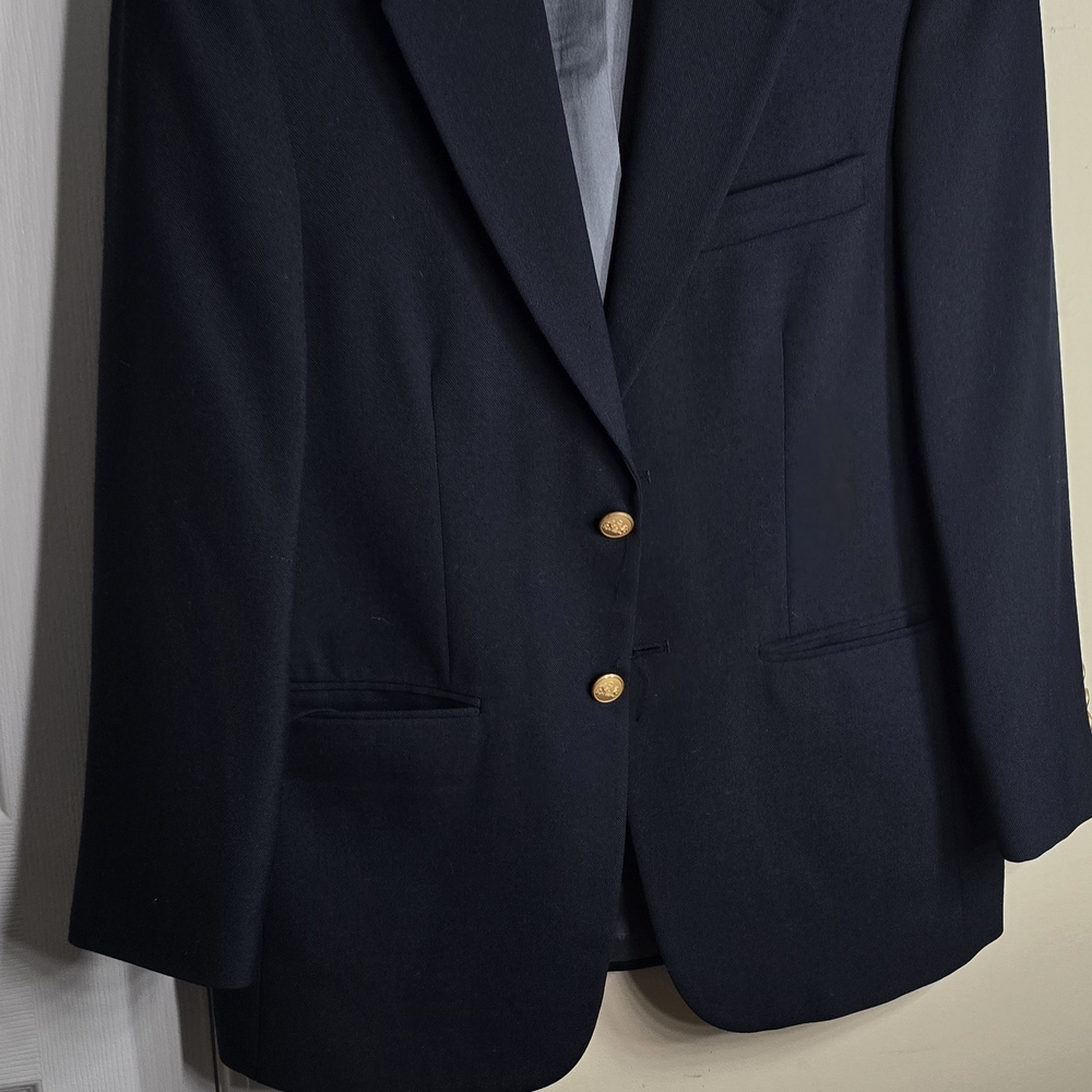 Stafford Navy Blazer with Gold Buttons